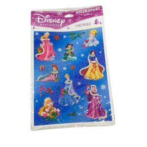 Hallmark Stickeroni Disney Princesses Sparkle Glitter Trim NWT 1 Sheet